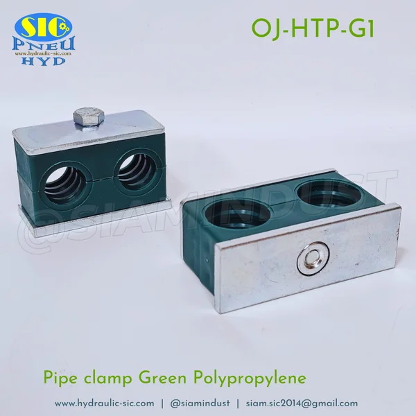 OJ-HTP-G1 Twin Pipe Clamps 6,8,10,12,15,18,20,22,25,28mm แคลมป์คู่รัดท่อ ปะกับยึดท่อแป๊บน้ำมันไฮดรอลิค image 3 OJ-HTP-G1 Twin Pipe Clamps 6,8,10,12,15,18,20,22,25,28mm แคลมป์คู่รัดท่อ ปะกับยึดท่อแป๊บน้ำมันไฮดรอลิค image 3
