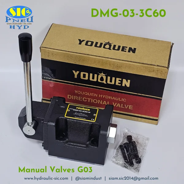 DMG-03-3C2 / 3C60 : Manual Valve วาล์วมือโยก YOUQUEN image 3 DMG-03-3C2 / 3C60 : Manual Valve วาล์วมือโยก YOUQUEN image 3