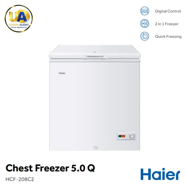 Haier ตู้แช่แข็งฝาทึบ 2 ระบบ รุ่น HCF-208C2 142 ลิตร (5.0 คิว) สีขาว | แช่แข็ง-แช่เย็น Cool 100 ชม. ไฮเออร์ image 1