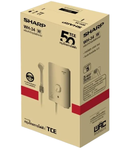 Sharp เครื่องทำน้ำอุ่น รุ่น WH-34 3,500 วัตต์ ชาร์ป image 9 Sharp เครื่องทำน้ำอุ่น รุ่น WH-34 3,500 วัตต์ ชาร์ป image 9