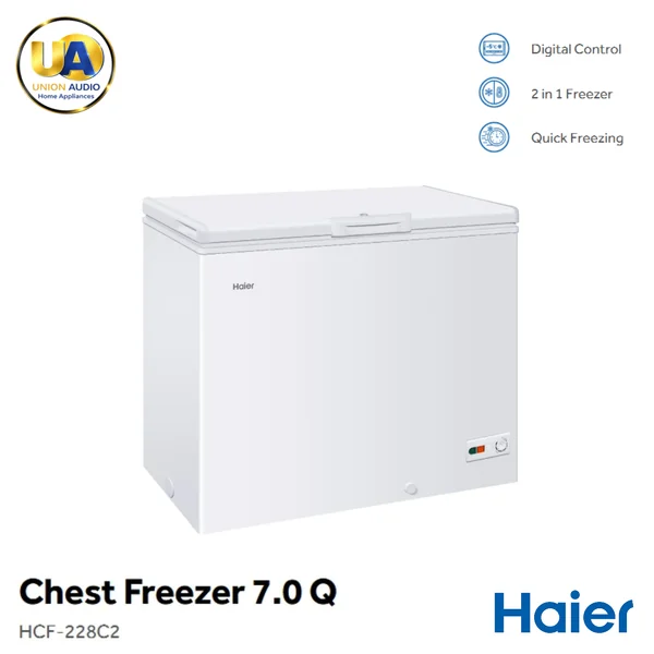 Haier ตู้แช่แข็งฝาทึบ 2 ระบบ รุ่น HCF-228C2 198 ลิตร (7.0 คิว) สีขาว | แช่แข็ง-แช่เย็น Cool 100 ชม. ไฮเออร์ image 1 Haier ตู้แช่แข็งฝาทึบ 2 ระบบ รุ่น HCF-228C2 198 ลิตร (7.0 คิว) สีขาว | แช่แข็ง-แช่เย็น Cool 100 ชม. ไฮเออร์ image 1